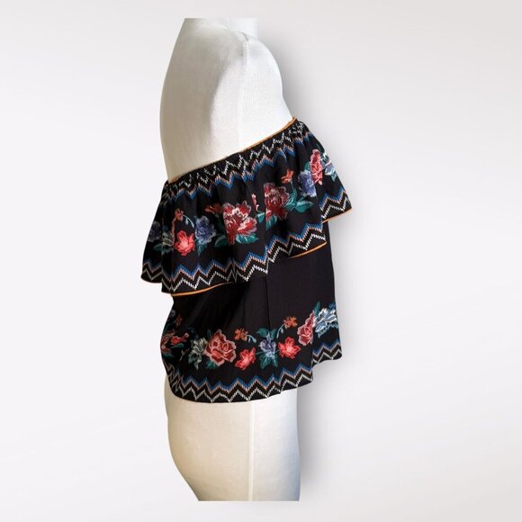 Fab'rik Floral Off The Shoulder Top S - Picture 2 of 6